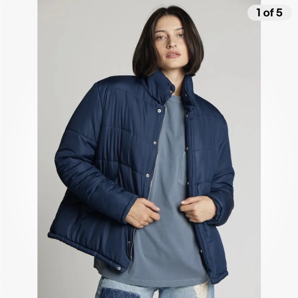 NSF Clothing Liam Puffer in Blue size S